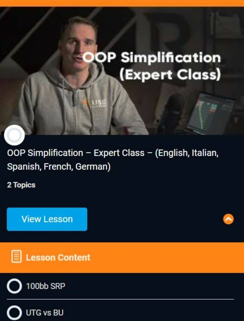 OOP Simplification raise your edge: expert tournament masterclass review